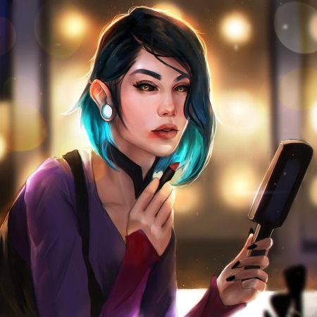 Современная девушка арт