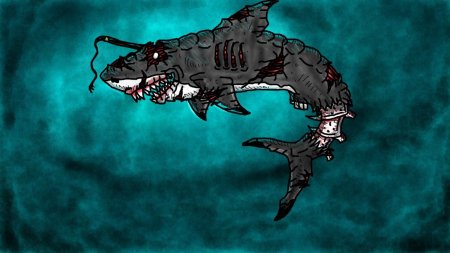 Акула страшный арт