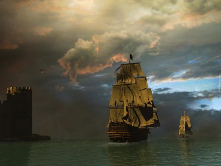 Парусный корабль мановар