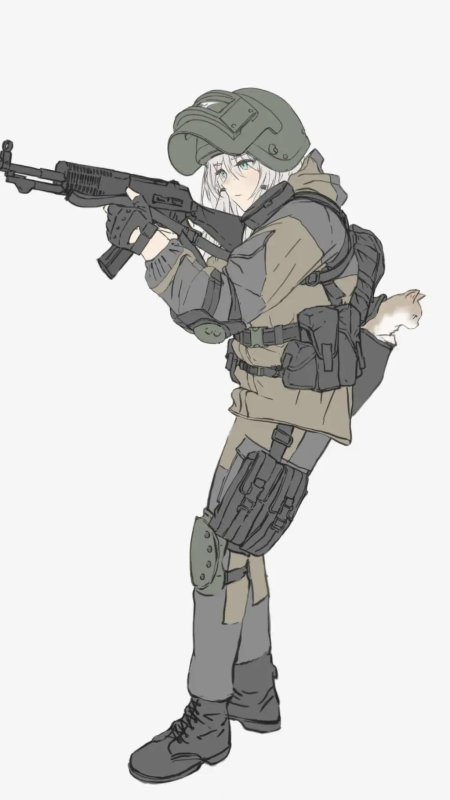 Аниме девушка солдат