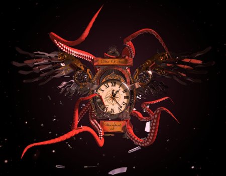 Часы стимпанк арт