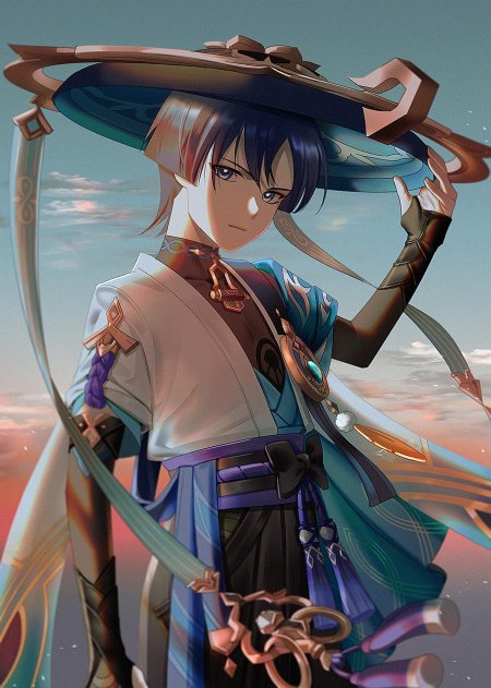 Странник геншин арт