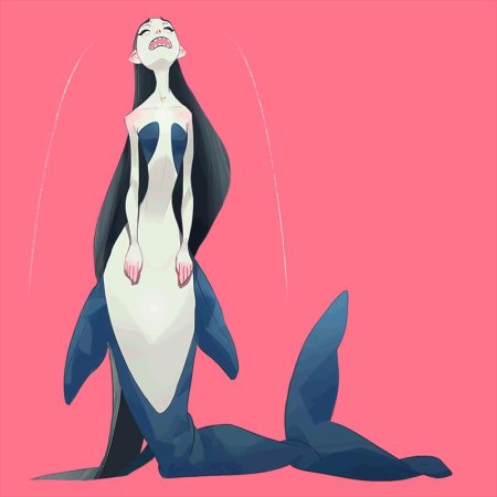 Женщина акула арт