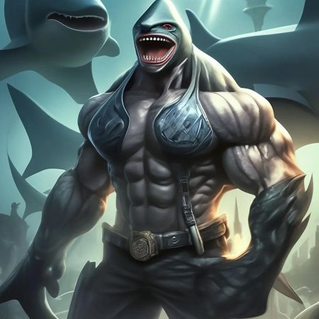 Человек акула арт