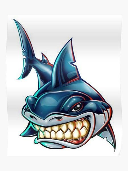 Наклейка акула