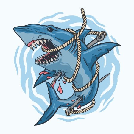 Акула с якорем