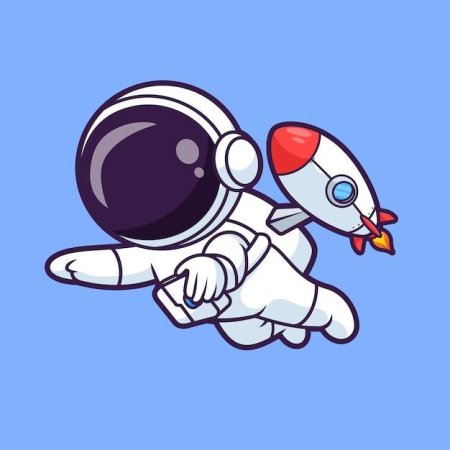 Космонавт с ракетой