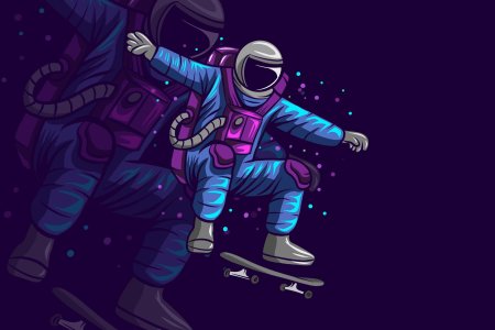 Космонавт на скейтборде
