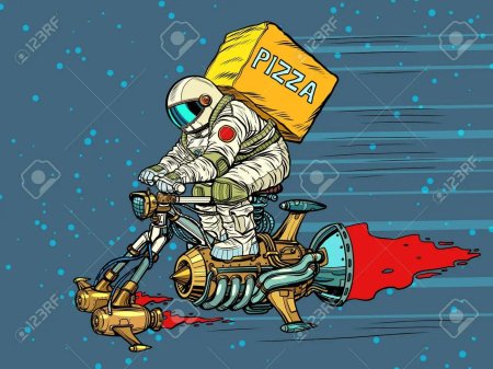 Космонавт с пиццей
