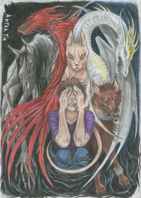 Фенрир огненный волк демон