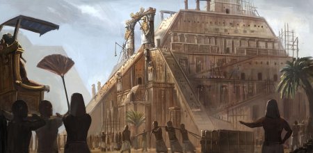 Античный египет город концепт арт