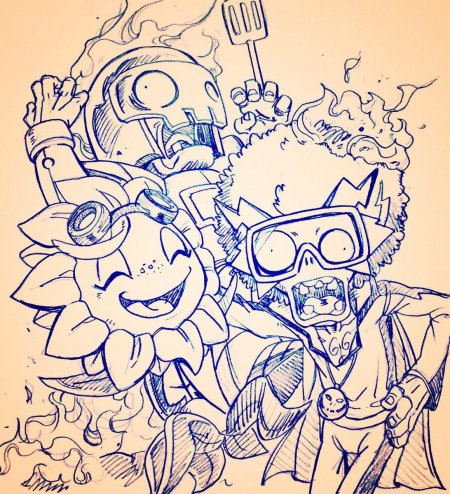 Plants vs zombies fanart