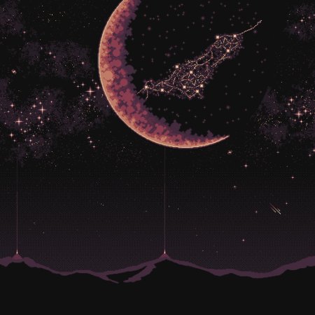 Луна пиксель арт