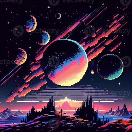 Pixel art space