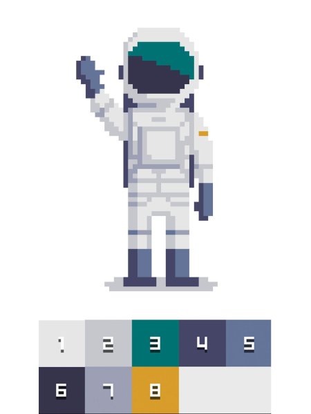 Пиксельный космонавт