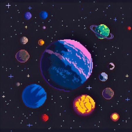 Пиксельные планеты