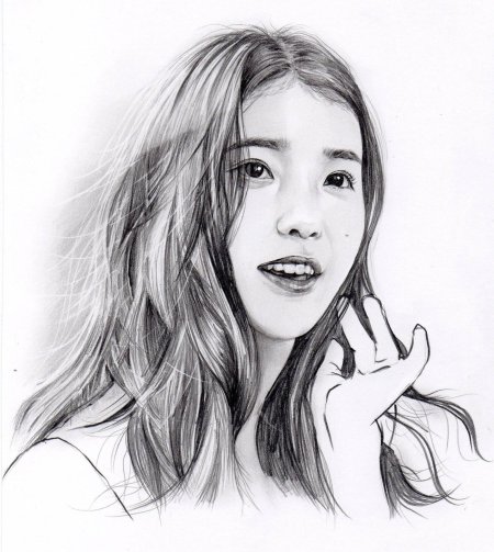 Портрет iu карандашом