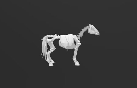 Конь скелет