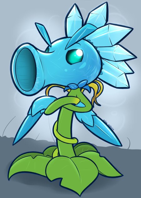 Растения против зомби ледяной горохострел