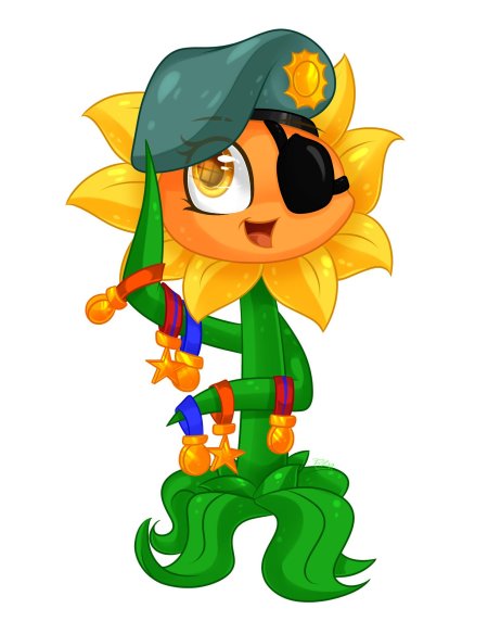 Растение против зомби подсолнух