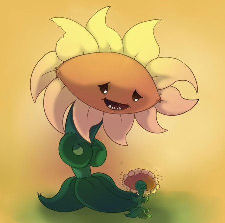 Подсолнух из игры растения против зомби