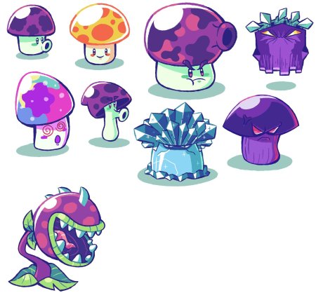 Растения против зомби машрумс