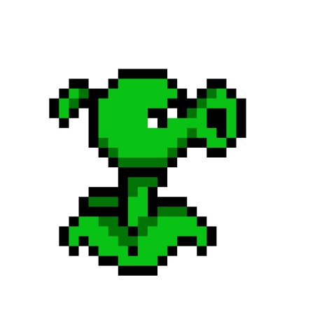 Рисунки по клеточкам растения против зомби