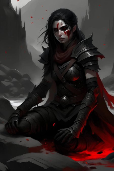 Девушка черные волосы