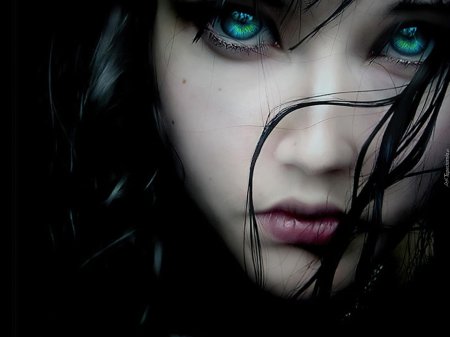 Страшный взгляд девушки