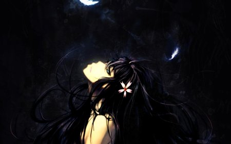 Аниме девушка черная