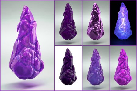 Фиолетовые кристаллы