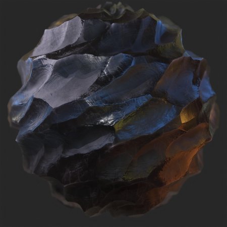 Обсидиановые кристаллы