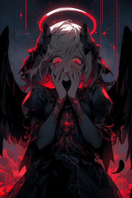 Аниме девушка с нимбом