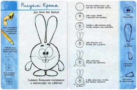 Нарисовать кроша из смешариков поэтапно