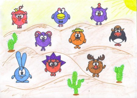 Рисунки для срисовки смешарики