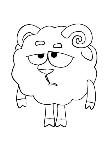 Бараш из смешариков раскраска