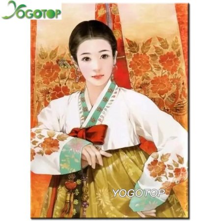 Кореянки ханбок живопись