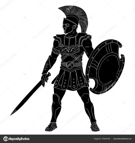 Ancient greek illustration воин