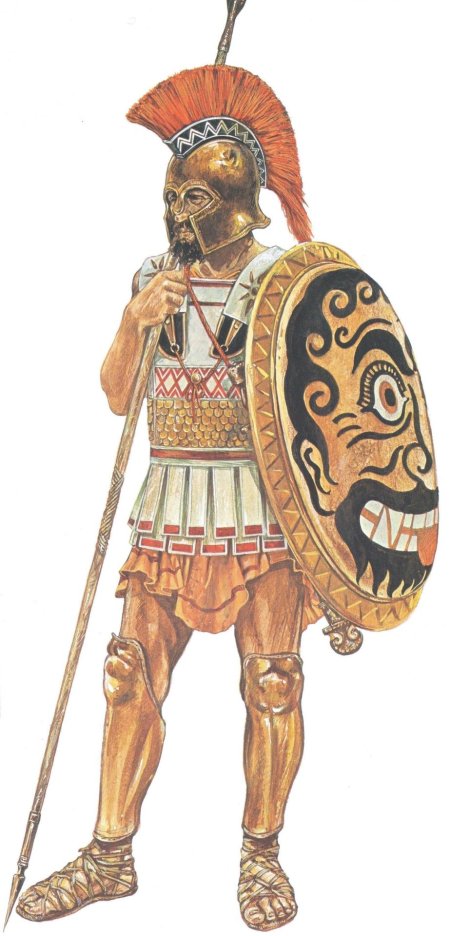 Воин древней греции гоплит