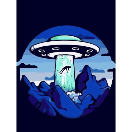 Летающая тарелка похищает