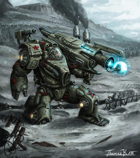 Боевой мех шагоход sci fi