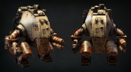 Боевой мех арт дизельпанк