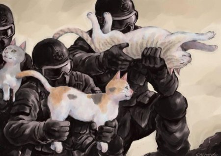 Кот омоновец