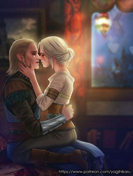 Ведьмак геральт и йеннифер арт