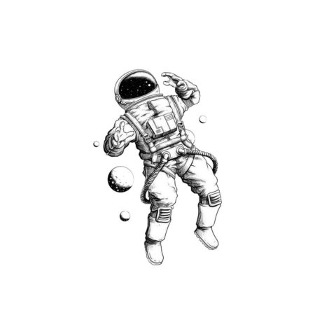 Космонавт тату эскиз