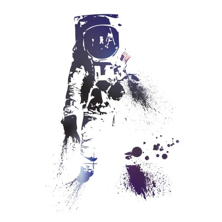 Космонавт трафарет
