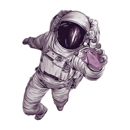 Космонавт на белом фоне