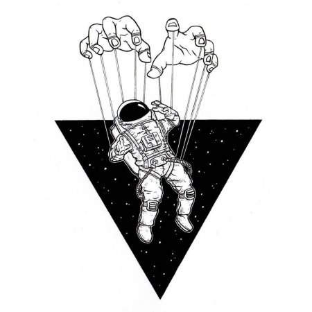 Тату космонавт эскизы