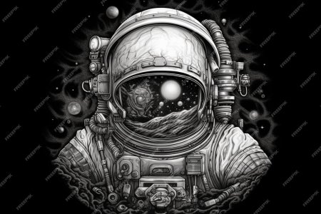 Космонавт графика