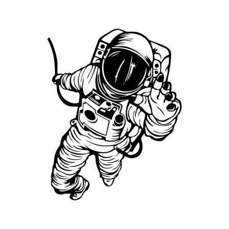 Космонавт на белом фоне
